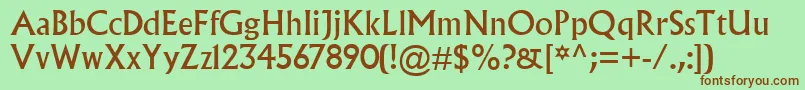AlbertusMt Font – Brown Fonts on Green Background