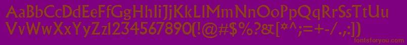 AlbertusMt Font – Brown Fonts on Purple Background