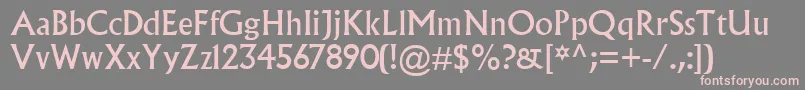 AlbertusMt Font – Pink Fonts on Gray Background