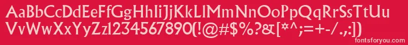 AlbertusMt Font – Pink Fonts on Red Background