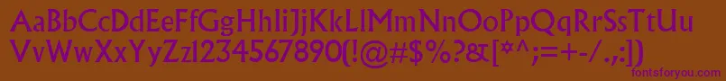 AlbertusMt Font – Purple Fonts on Brown Background