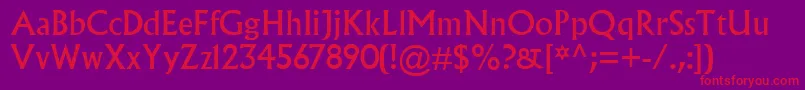 AlbertusMt Font – Red Fonts on Purple Background