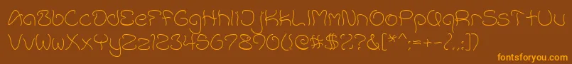 fuente AccentWetNoodle – Fuentes Naranjas Sobre Fondo Marrón