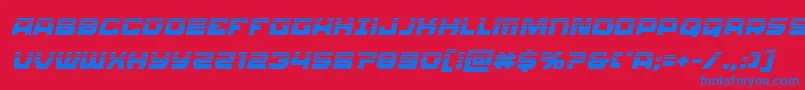 Шрифт Olympiccarrierhalfital – синие шрифты на красном фоне