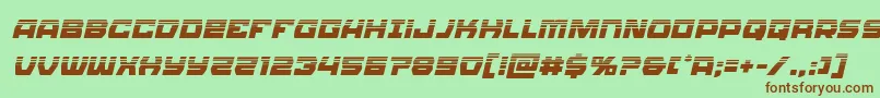Olympiccarrierhalfital Font – Brown Fonts on Green Background