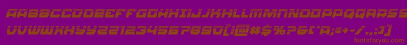 フォントOlympiccarrierhalfital – 紫色の背景に茶色のフォント