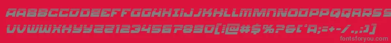 Шрифт Olympiccarrierhalfital – серые шрифты на красном фоне