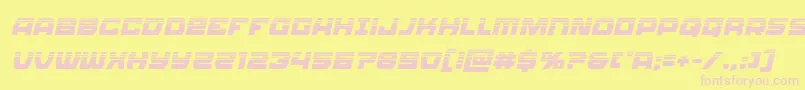 Olympiccarrierhalfital Font – Pink Fonts on Yellow Background