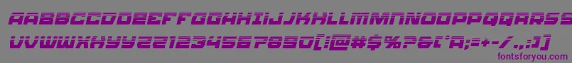 Olympiccarrierhalfital Font – Purple Fonts on Gray Background