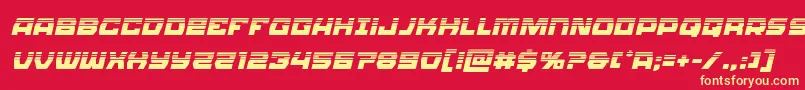 Olympiccarrierhalfital Font – Yellow Fonts on Red Background