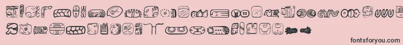 Шрифт MesoamericaDings – чёрные шрифты на розовом фоне
