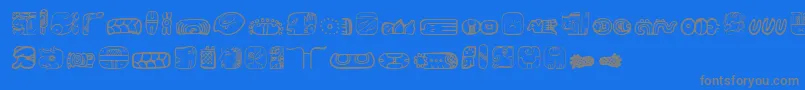fuente MesoamericaDings – Fuentes Grises Sobre Fondo Azul