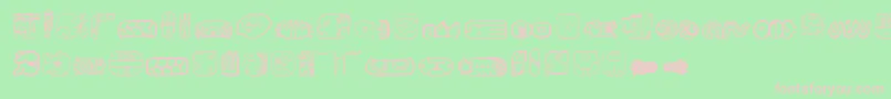 MesoamericaDings Font – Pink Fonts on Green Background