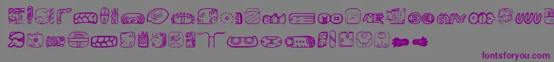 MesoamericaDings Font – Purple Fonts on Gray Background