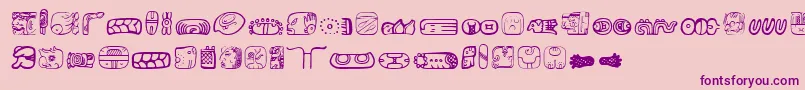 fuente MesoamericaDings – Fuentes Moradas Sobre Fondo Rosa