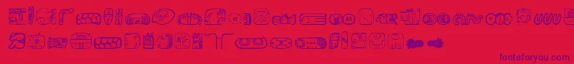 MesoamericaDings Font – Purple Fonts on Red Background