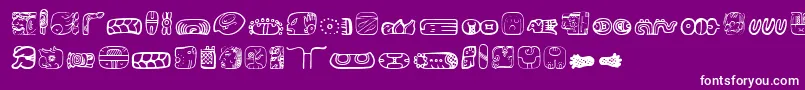 Police MesoamericaDings – polices blanches sur fond violet