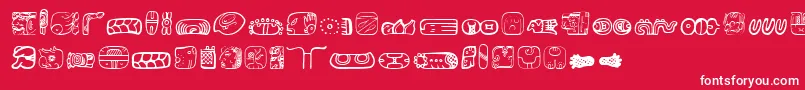 MesoamericaDings Font – White Fonts on Red Background