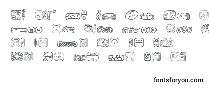 Überblick über die Schriftart MesoamericaDings