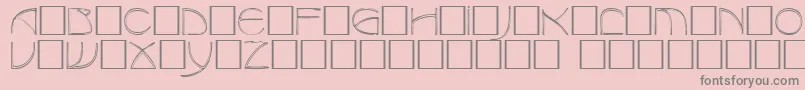 BenjamincapsCaps.001.001 Font – Gray Fonts on Pink Background