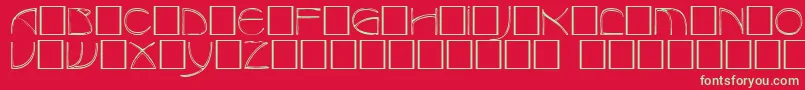 BenjamincapsCaps.001.001 Font – Green Fonts on Red Background