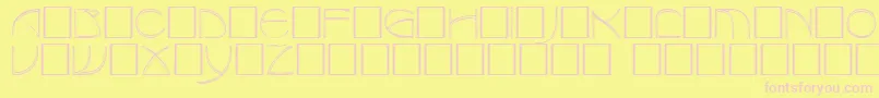 BenjamincapsCaps.001.001 Font – Pink Fonts on Yellow Background