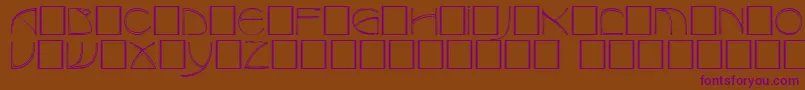 BenjamincapsCaps.001.001 Font – Purple Fonts on Brown Background