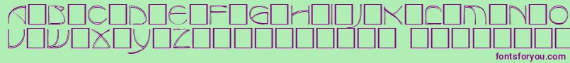 BenjamincapsCaps.001.001 Font – Purple Fonts on Green Background