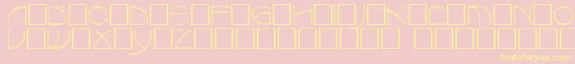 BenjamincapsCaps.001.001 Font – Yellow Fonts on Pink Background