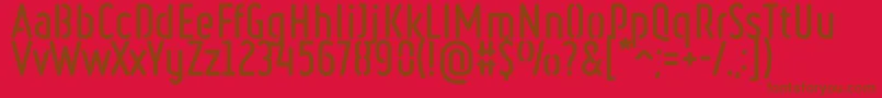 Шрифт RulerStencilBold – коричневые шрифты на красном фоне