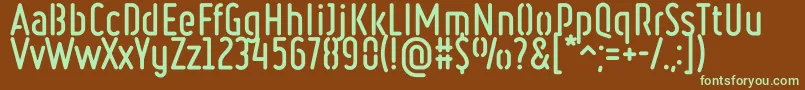 RulerStencilBold Font – Green Fonts on Brown Background