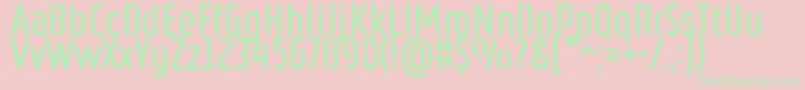 Police RulerStencilBold – polices vertes sur fond rose