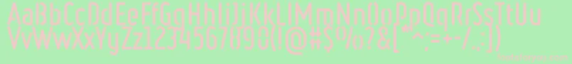 RulerStencilBold Font – Pink Fonts on Green Background