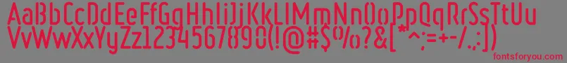 RulerStencilBold Font – Red Fonts on Gray Background