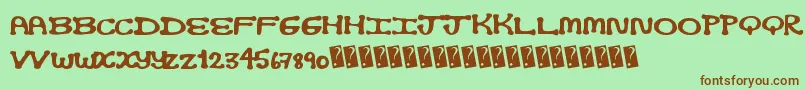 Opticnerd Font – Brown Fonts on Green Background