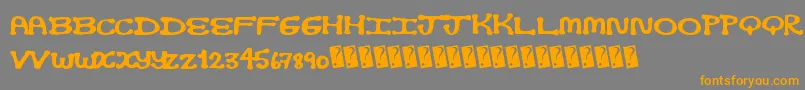 Opticnerd Font – Orange Fonts on Gray Background