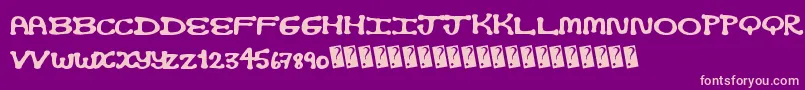 Opticnerd Font – Pink Fonts on Purple Background