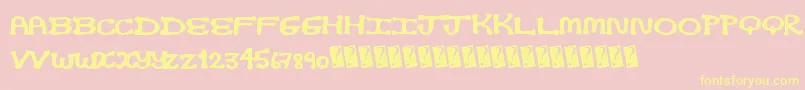 Opticnerd Font – Yellow Fonts on Pink Background