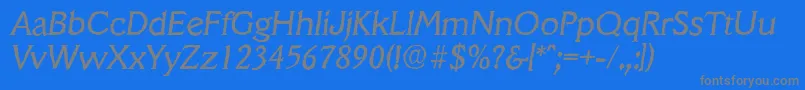 fuente VeracruzantiqueItalic – Fuentes Grises Sobre Fondo Azul