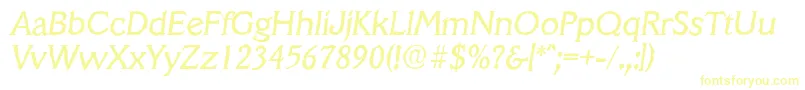 VeracruzantiqueItalic-fontti – keltaiset fontit