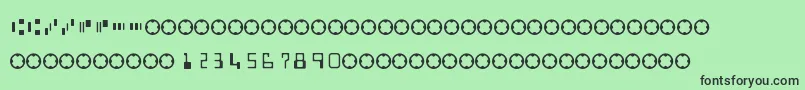 MicrEncoding Font – Black Fonts on Green Background