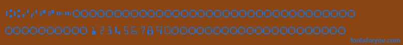 MicrEncoding Font – Blue Fonts on Brown Background