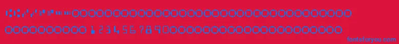 MicrEncoding Font – Blue Fonts on Red Background