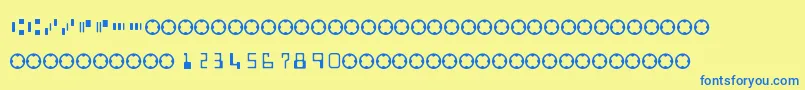 MicrEncoding Font – Blue Fonts on Yellow Background