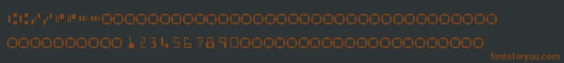 Czcionka MicrEncoding – brązowe czcionki na czarnym tle