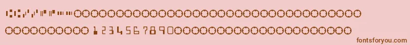 MicrEncoding Font – Brown Fonts on Pink Background