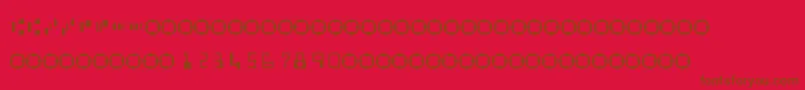 MicrEncoding Font – Brown Fonts on Red Background