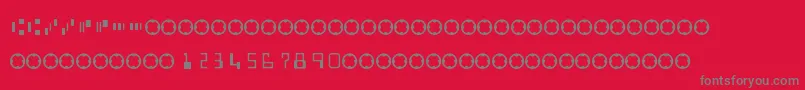 MicrEncoding Font – Gray Fonts on Red Background
