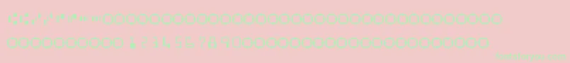 MicrEncoding Font – Green Fonts on Pink Background