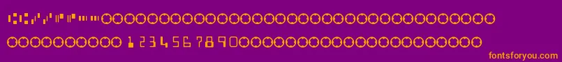 MicrEncoding Font – Orange Fonts on Purple Background